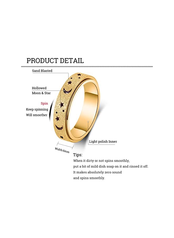 Fidget Spinner Ring Anxiety Ring for Women Fidget Rings for Anxiety Fidget Rings Anxiety Toys Anxiety Relief Ring Toys Fidget Spinner Ring Men Fidget Toys - Image 5